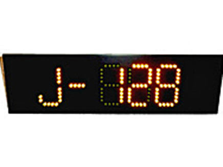 afficheur numérique écran numéro lumineux led del diode électroluminescente décompteur jour temps