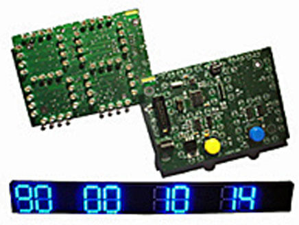 panneau écran bandeau journal lumineux led del diode information compteur jour heure minute seconde promotion